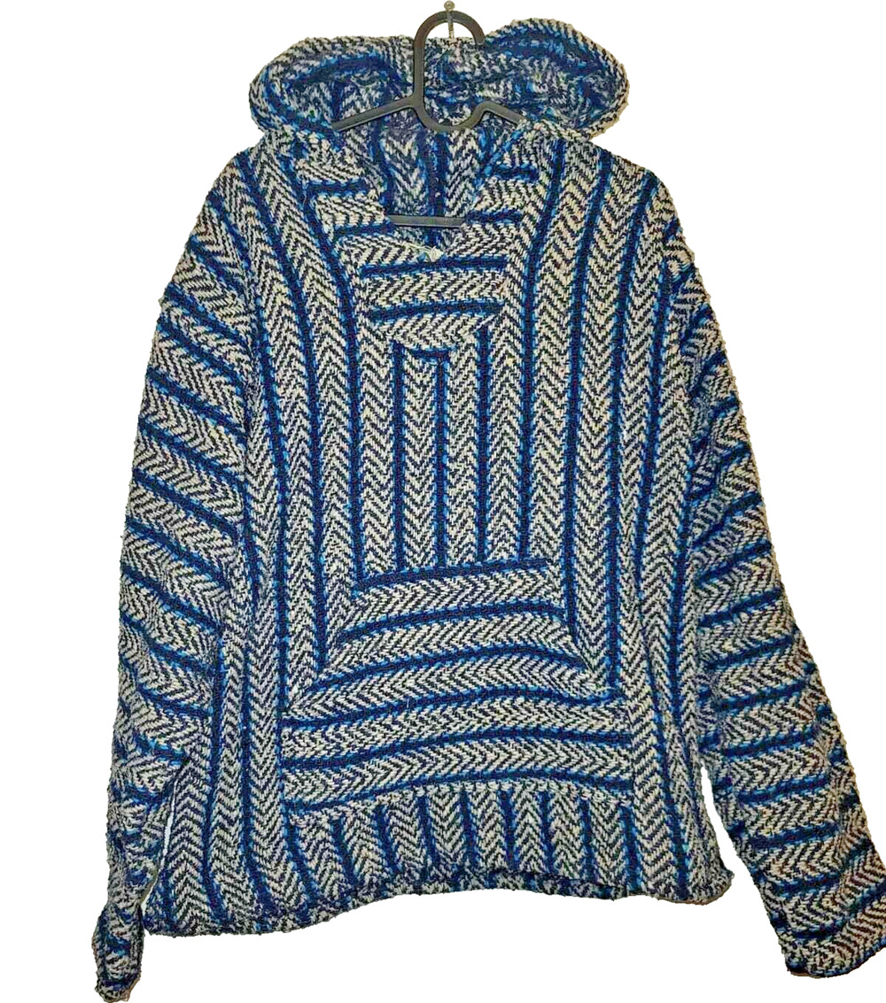 BAJA Joe classic knitted sweater oversized multi lined Size M Hoodie A000218
